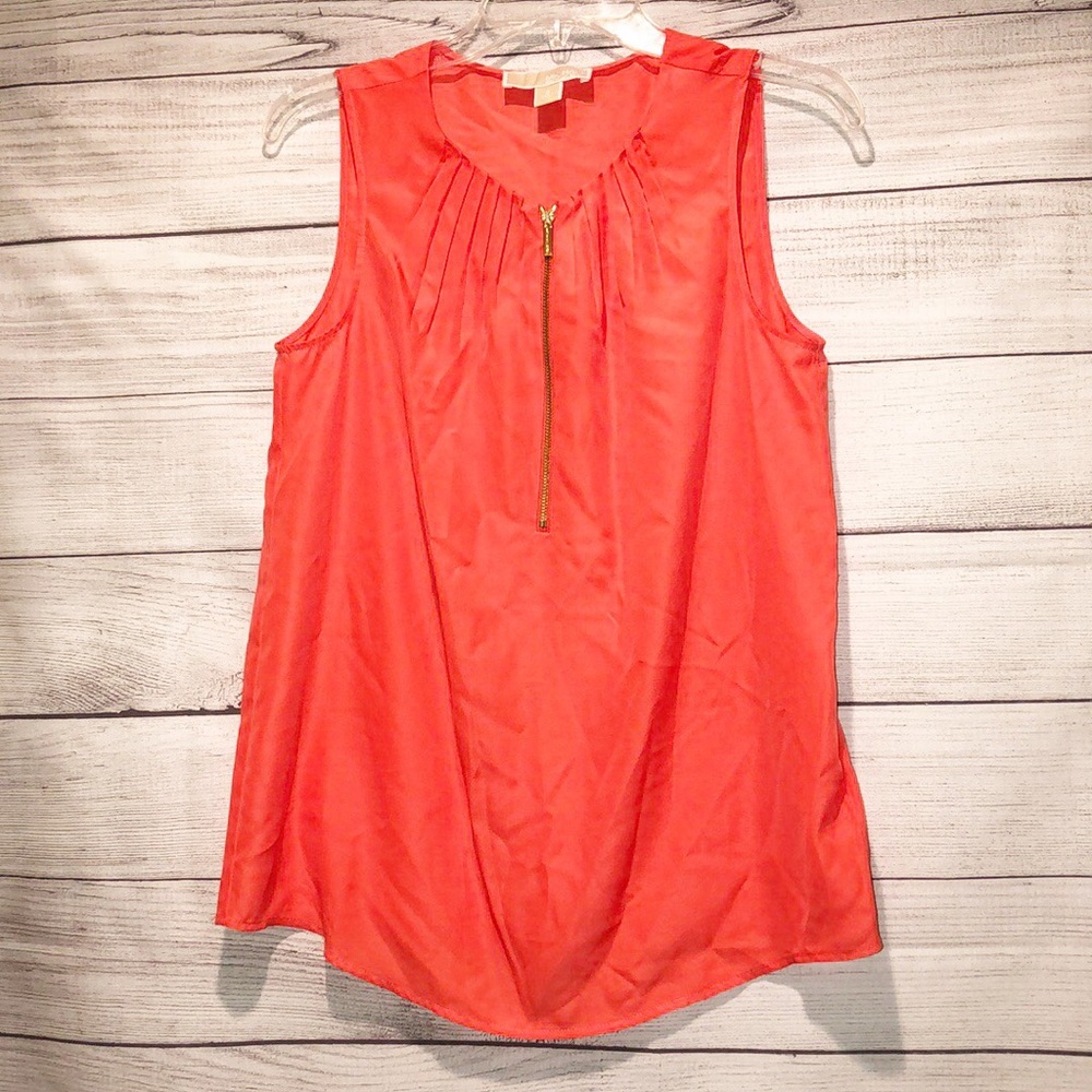 Michael Kors Coral Sleeveless Blouse